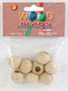 Picture of Round Wood Beads 20mm 8/Pkg Natural