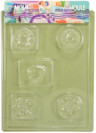 Picture of Life Of The Party Soap Mold 7.75"X10.25"-5 Cavity - Flowers