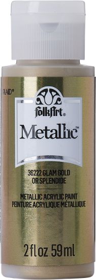 Picture of FolkArt Metallic Acrylic Paint 2oz-Glam Gold