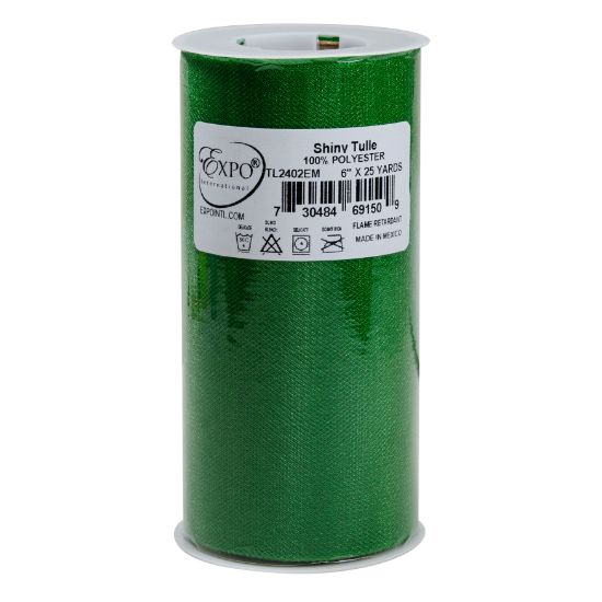 Picture of Shiny Tulle 6" Wide 25yd Spool Emerald