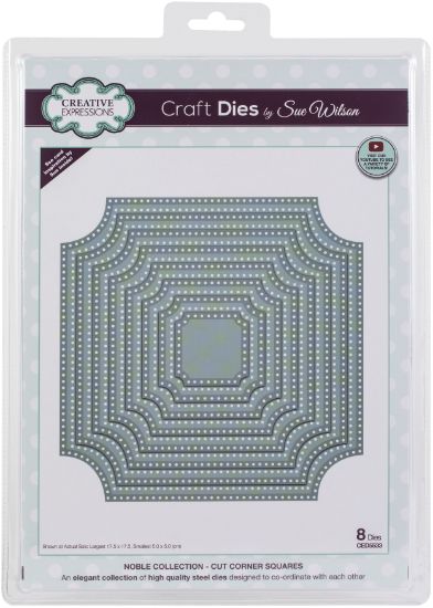 Picture of Creative Expressions Craft Dies By Sue Wilson Noble- Fancy Corner Squares