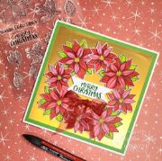 Picture of Creative Expressions Jane's Doodles Clear Stamp Set 6"x8"-Poinsettia