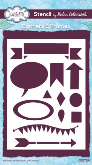 Picture of Creative Expressions Stencil 4"x6" By Helen Colebrook-Banners & Frames