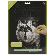 Picture of Silver Foil Engraving Art Kit 8"X10" Dragon Wolf