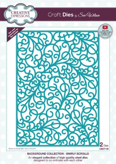 Picture of Creative Expressions Craft Dies By Sue Wilson-Background- Swirly Scrolls