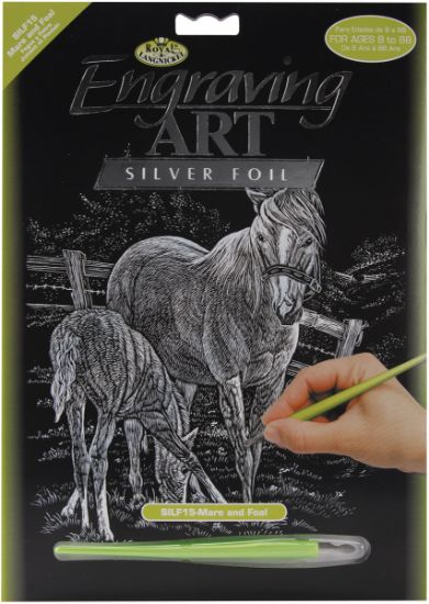 Picture of Silver Foil Engraving Art Kit 8"X10" Mare & Foal