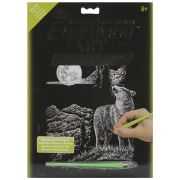 Picture of Silver Foil Engraving Art Kit 8"X10" Wolf Moon
