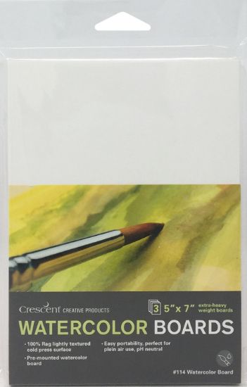 Picture of Crescent Watercolor Board 3/Pkg 5"X7" White