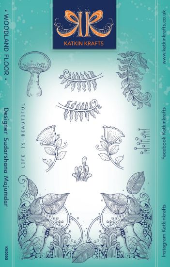 Picture of Creative Expressions 6"X8" Clear Stamp Set By Katkin Krafts-Woodland Floor