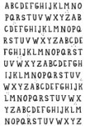 Picture of Creative Expressions A6 Pre Cut Rubber Stamp By Sam Poole-Rustic Alphabet