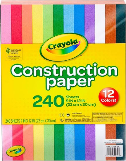 Picture of Crayola Construction Paper Pad 9"X12" 240 Sheets