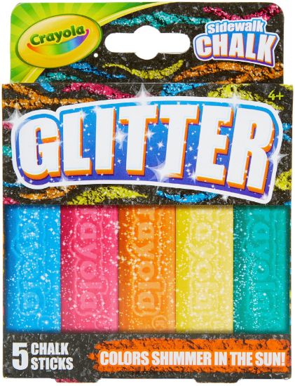 Picture of Crayola Special FX Glitter Sidewalk Chalk 5/Pkg