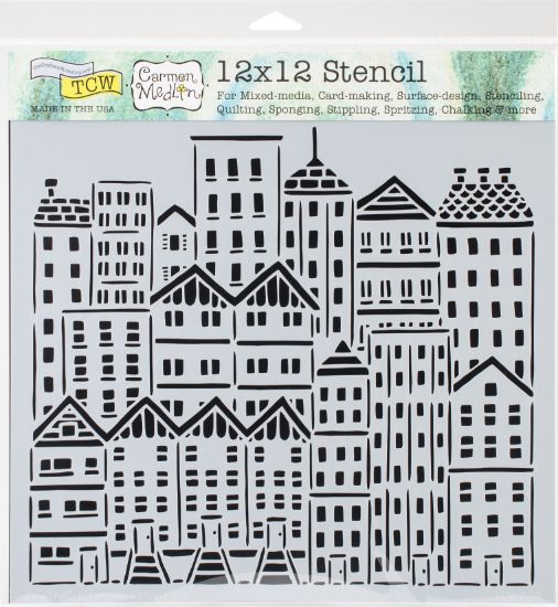 Picture of Crafter's Workshop Template 12"X12" City Buildings