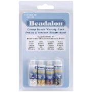 Picture of Crimp Beads Variety Pack Size 1 600/Pkg Silver-, Gold-, Copper- & Black-Plated