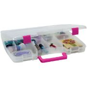 Picture of Creative Options Pro Latch Connectable Satchel 5-22 Compart 14.75"X2"X11" Clear W/Magenta
