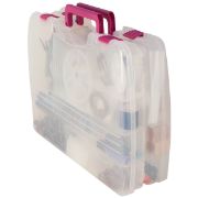 Picture of Creative Options Pro Latch Connectable Satchel 5-22 Compart 14.75"X2"X11" Clear W/Magenta