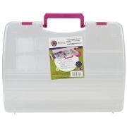 Picture of Creative Options Pro Latch Connectable Satchel 5-22 Compart 14.75"X2"X11" Clear W/Magenta