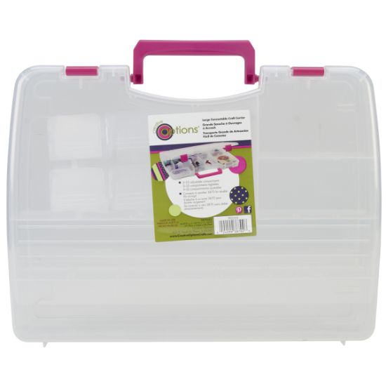 Picture of Creative Options Pro Latch Connectable Satchel 5-22 Compart 14.75"X2"X11" Clear W/Magenta