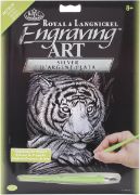 Picture of Silver Foil Engraving Art Kit 8"X10" White Tiger