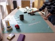 Picture of OLFA Gridded Cutting Mat Set 35"X70" Clipped