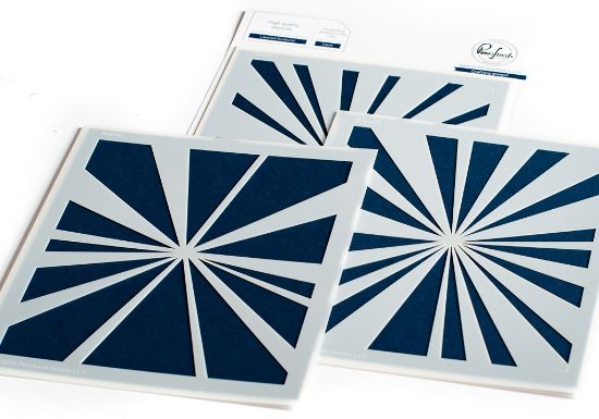 Picture of Pinkfresh Studio Stencils 4.25"X5.25" 3/Pkg-Sunburst