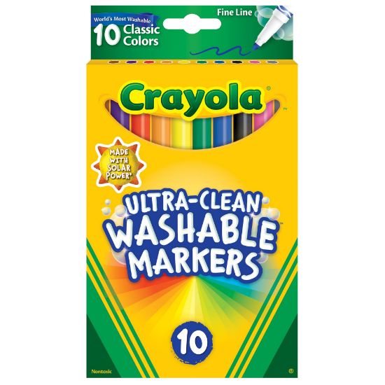 Picture of Crayola Ultra-Clean Fine Line Markers  Classic Colors 10/Pkg