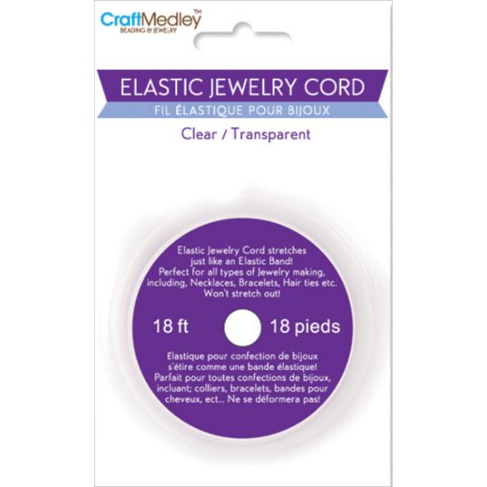 Picture of Elastic Jewelry Cord .8mmX18' Clear