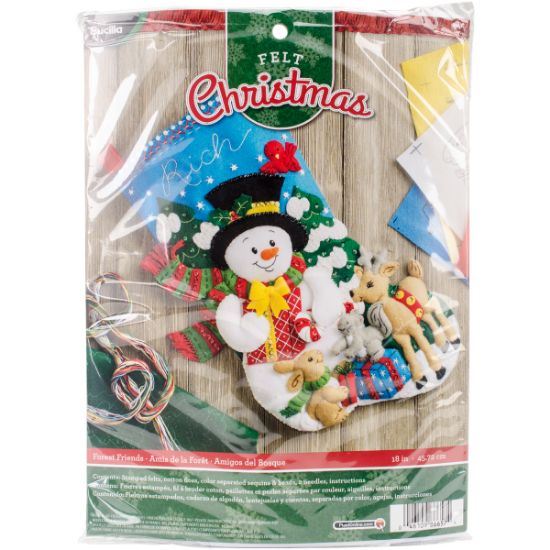 Picture of Forest Friends Stocking Felt Applique Kit 18" Long