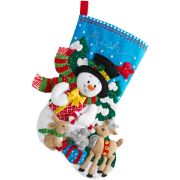 Picture of Forest Friends Stocking Felt Applique Kit 18" Long