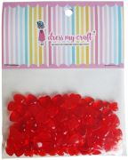 Picture of Dress My Craft Water Droplet Embellishments 8g-Red Heart - Assorted Sizes