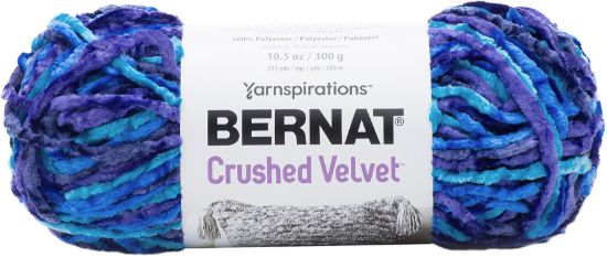 Picture of Bernat Crushed Velvet Yarn Blue Brilliance