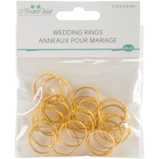 Picture of Wedding Rings .75" 24/Pkg Gold