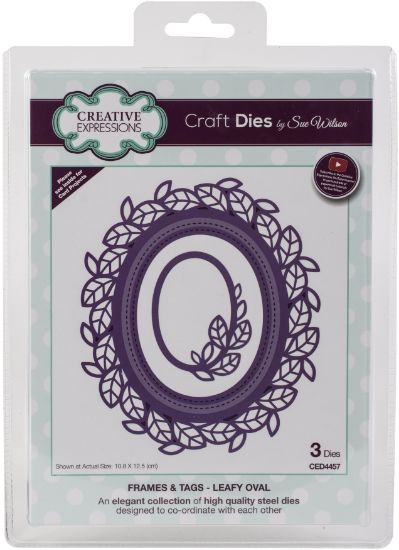 Picture of Creative Expressions Craft Dies By Sue Wilson Frames & Tags- Leafy Oval