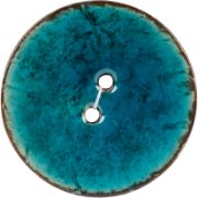 Picture of Organic Elements-Coconut Buttons 2-1/2" 1/Pkg Turquoise