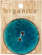 Picture of Organic Elements-Coconut Buttons 2-1/2" 1/Pkg Turquoise