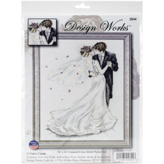 Picture of Wedding Couple Counted Cross Stitch Kit 10"X14" 14 Count