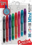Picture of Pentel Mini R.S.V.P. Medium Ballpoint Pens 8/Pkg Assorted Ink Colors