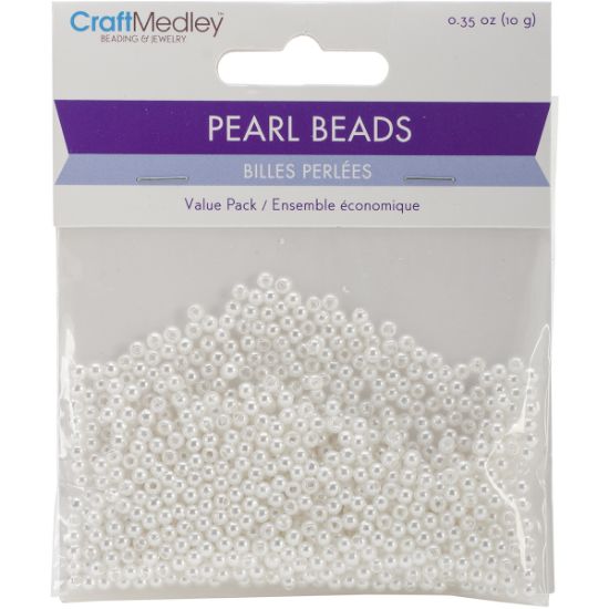 Picture of Pearl Beads Value Pack  3mm White 850/Pkg