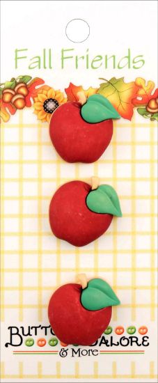 Picture of Buttons Galore Fall Buttons 3/Pkg Apples