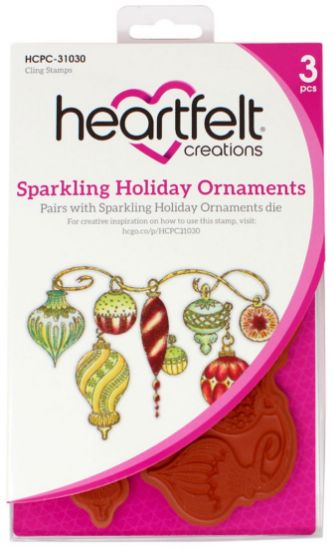 Picture of Heartfelt Creations Cling Rubber Stamp Set-Sparkling Holiday Ornaments