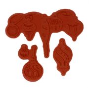 Picture of Heartfelt Creations Cling Rubber Stamp Set-Sparkling Holiday Ornaments