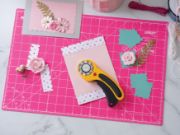 Picture of OLFA Splash Gridded Cutting Mat 12"X18" Fairy Floss Pink