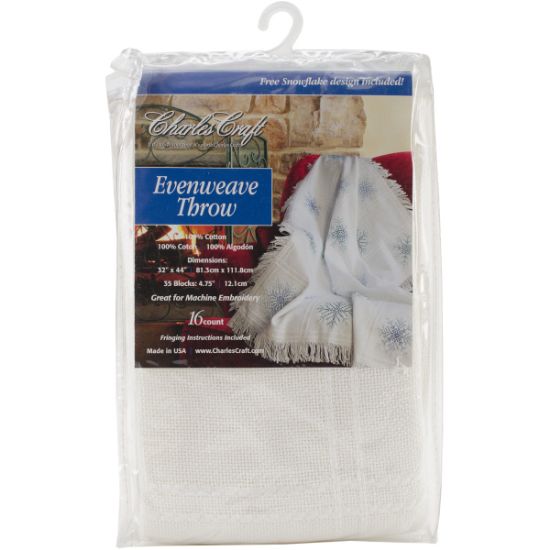 Picture of Evenweave Throw 16 Count 32"X44" White
