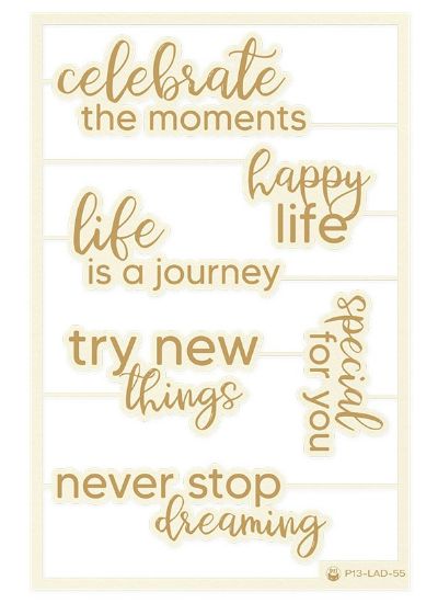 Picture of P13 Die-Cut Chipboard Embellishments 4"X6"-Lady's Diary #06, 6/Pkg