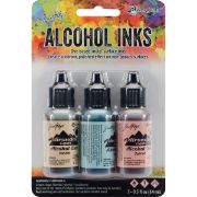 Picture of Tim Holtz Alcohol Ink .5oz 3/Pkg Lakeshore-Sandal/Aqua/Salmon