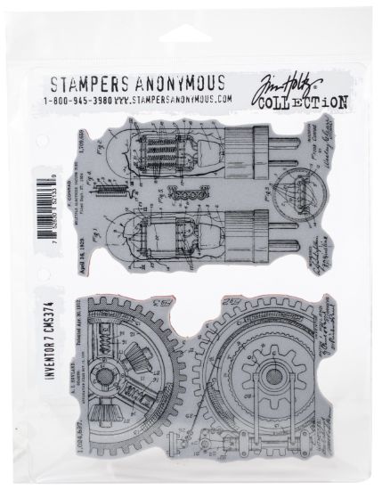 Picture of Tim Holtz Cling Stamps 7"X8.5" Inventor #7
