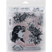 Picture of Tim Holtz Cling Stamps 7"X8.5" Lady Rose