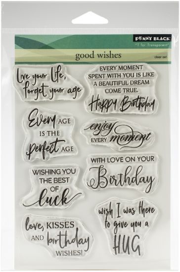 Picture of Penny Black Clear Stamps Good Wishes 5"X6.5"