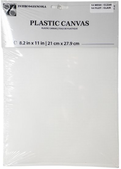 Picture of Perforated Plastic Canvas 14 Count 8.5"X11" 2/Pkg Clear