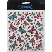 Picture of Multicolored Stickers Pink & Aqua Butterflies